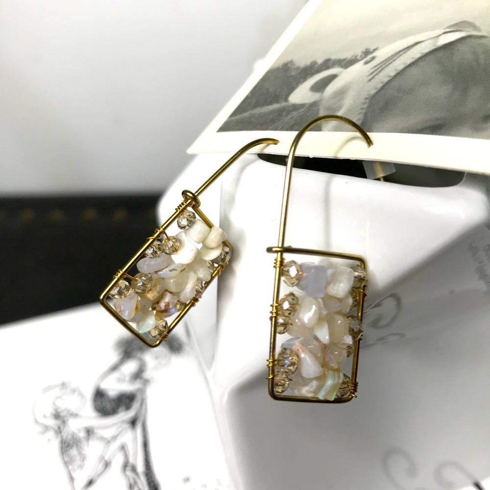 Anthropologie Vintage Wire Wrapped Earrings